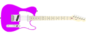 Pink guitar