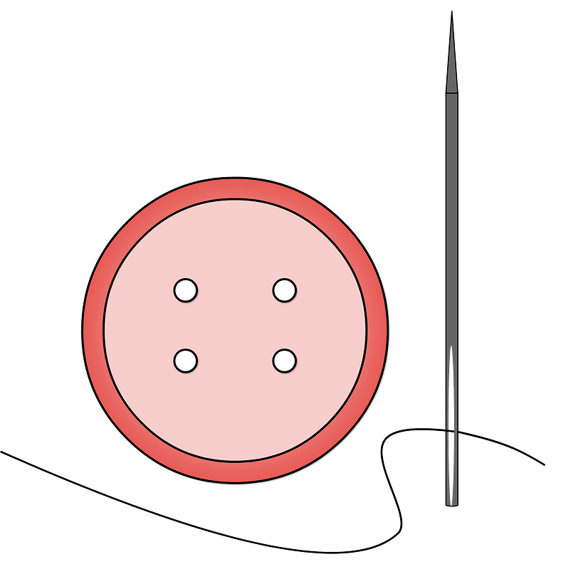 Button and needle
