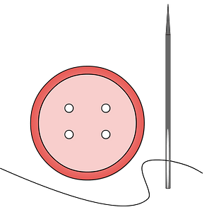 Button and needle