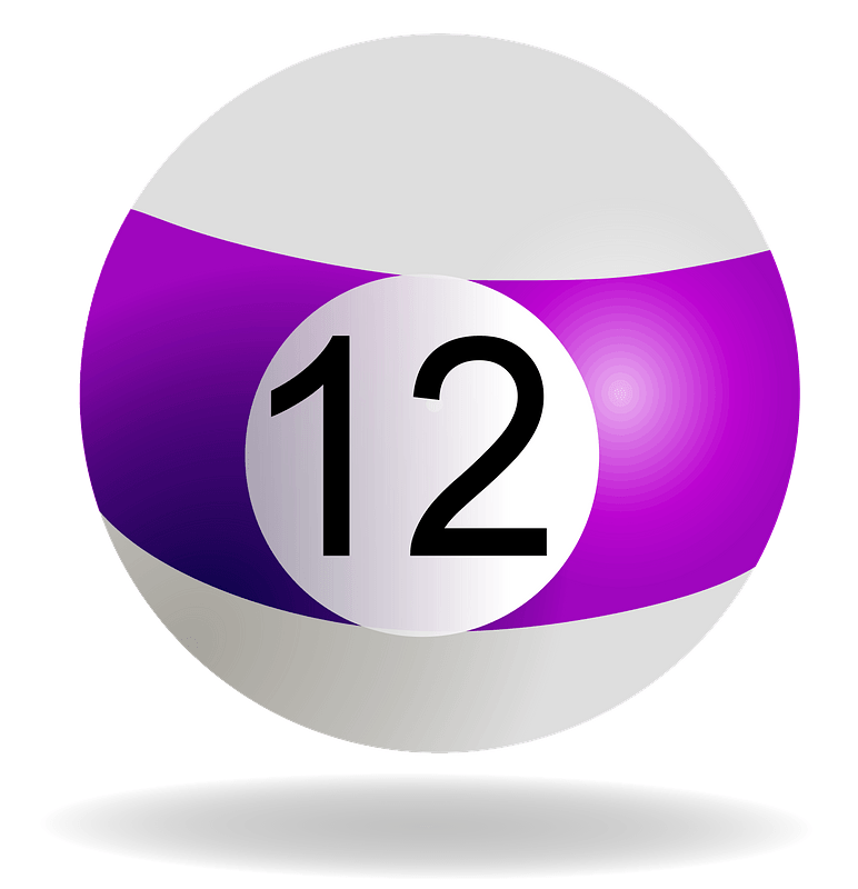 Purple billiard ball