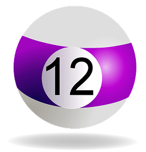 Purple billiard ball