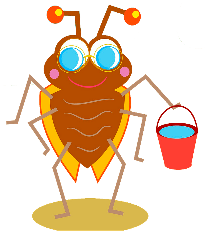 Beetle with red bucket