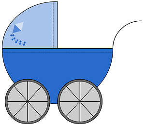 Blue baby carriage