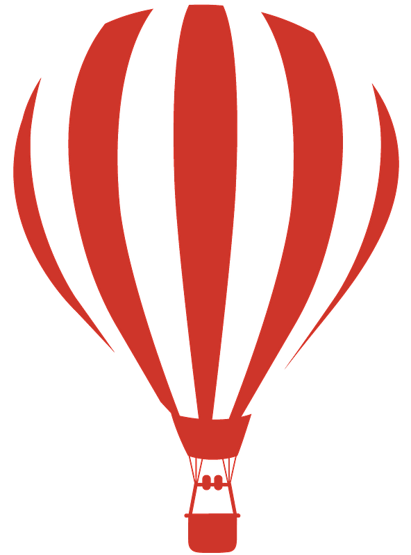 Red hot air balloon