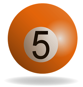 Orange billiard ball