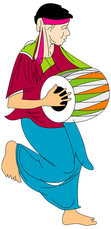 Man playing the drums
