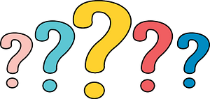 Colourful question marks