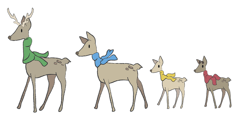 Christmas reindeers