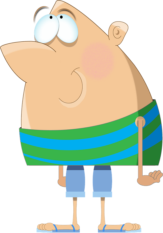 Funny cartoon man