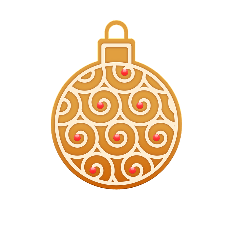 Gingerbread ball ornament