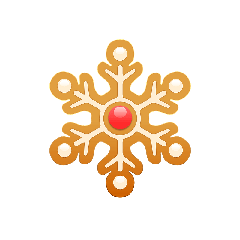 Gingerbread snowflake