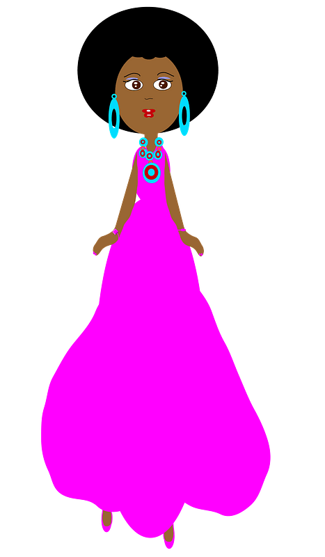 Girl in a pink dress