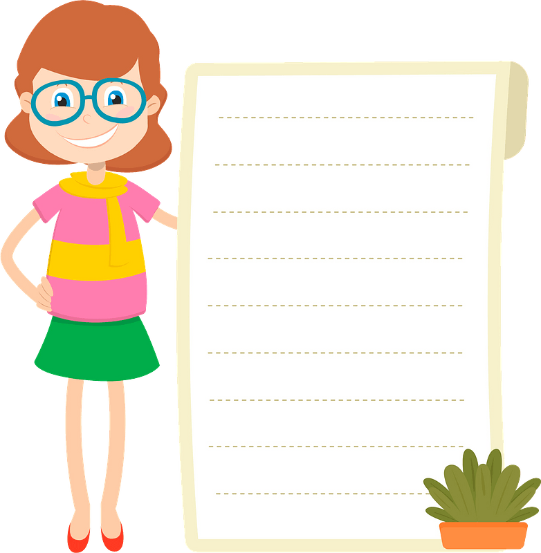 Teacher with a notebook