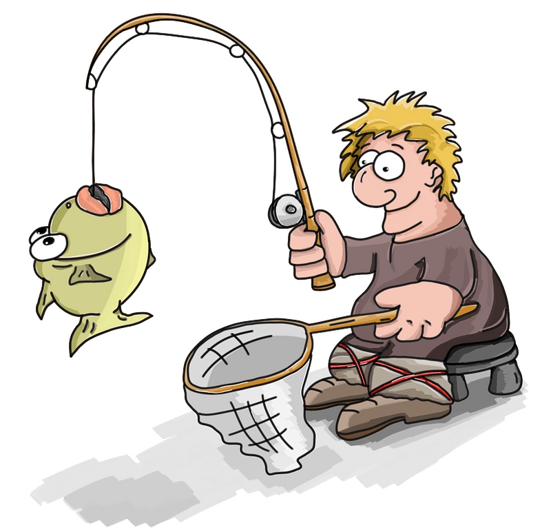 Cartoon fisherman