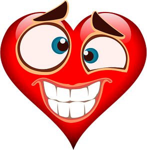 Funny red heart