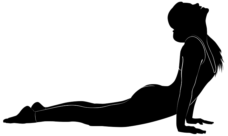 Fitness girl silhouette