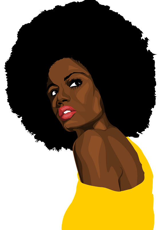 Pin-up black woman