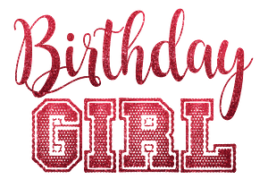 Birthday girl lettering