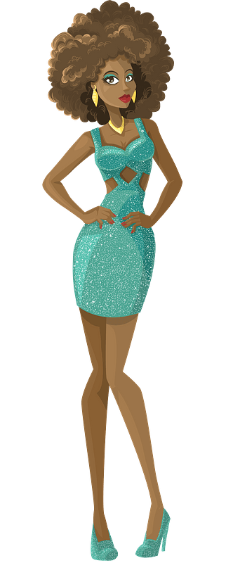 Woman in mini skirt