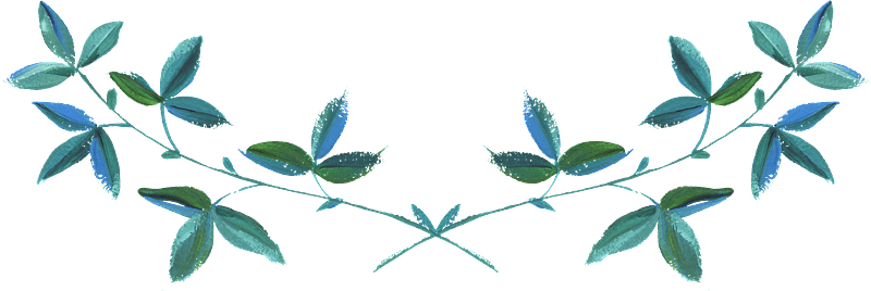 Hand-painted leaves