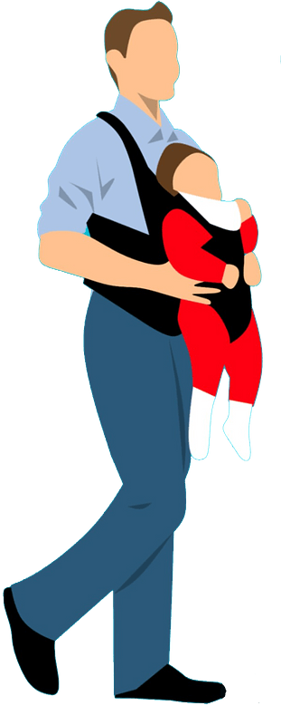 Father with a baby