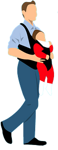 Father with a baby