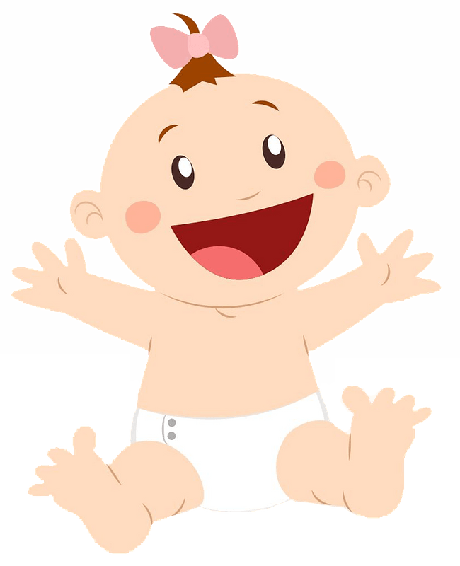 Baby girl in the diaper