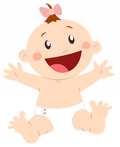 Baby girl in the diaper
