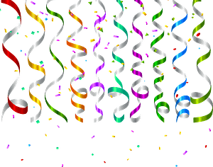 Colourful confetti