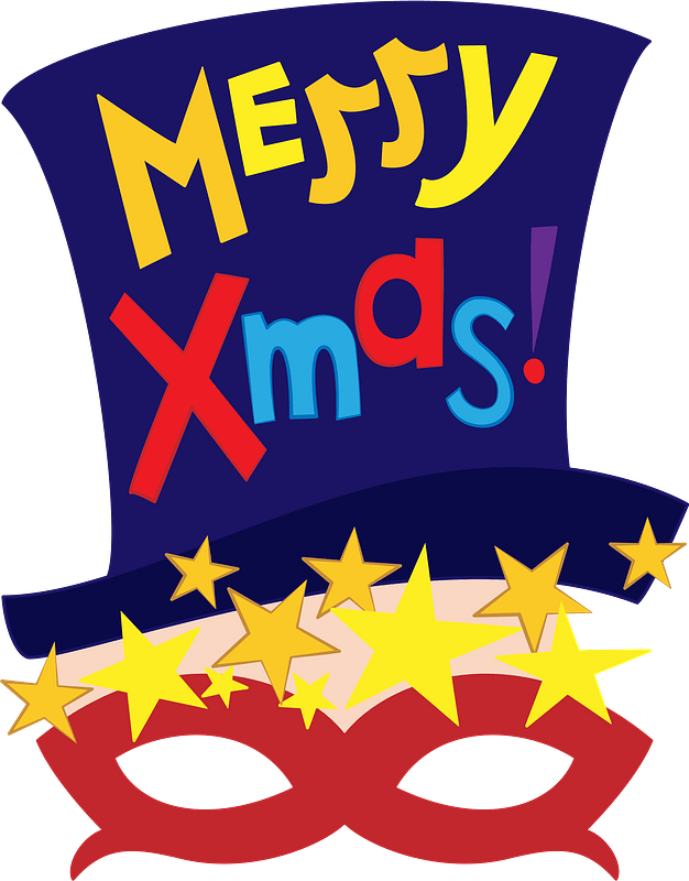 Merry Xmas mask - Free vector clipart images on creazilla.com