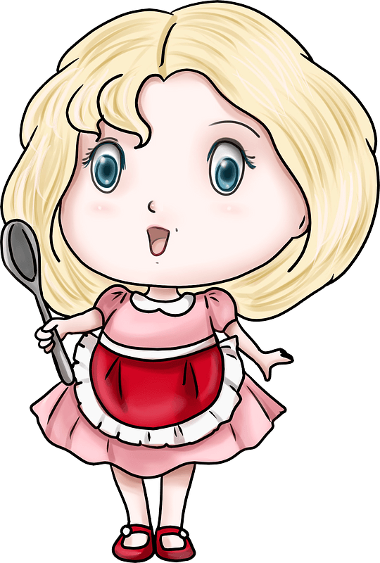 Cute cooking girl