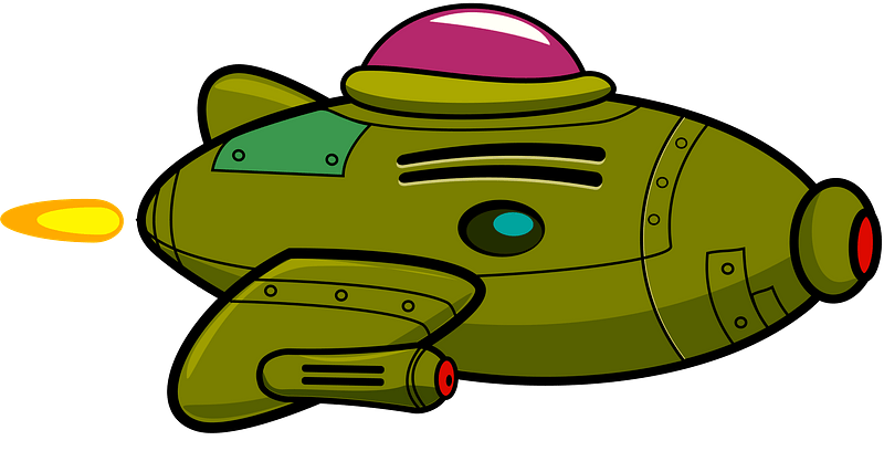 Cartoon spaceship