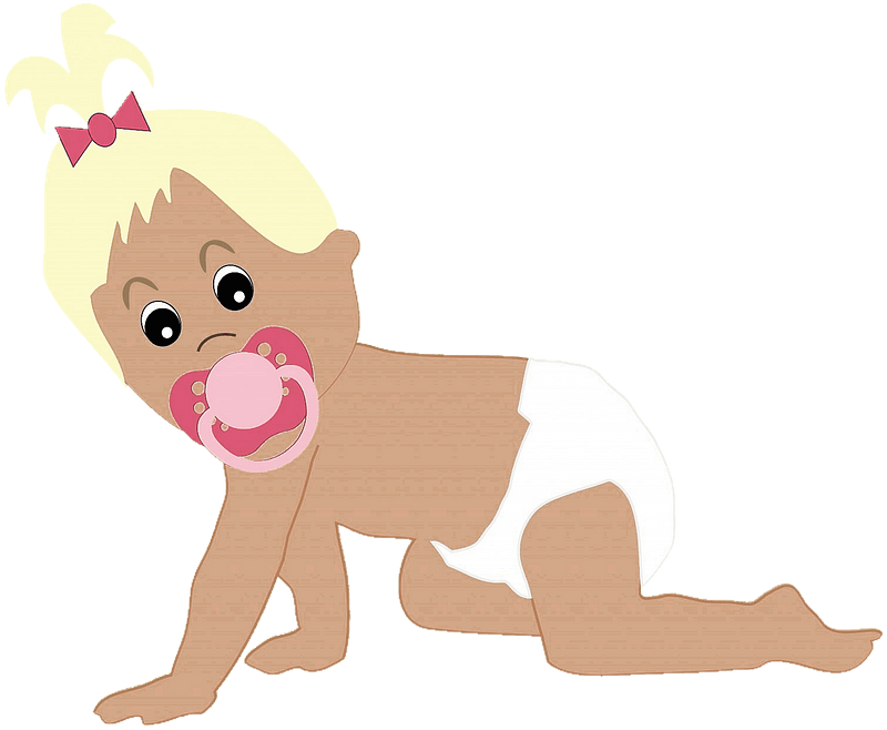 Crawling baby girl