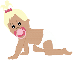 Crawling baby girl