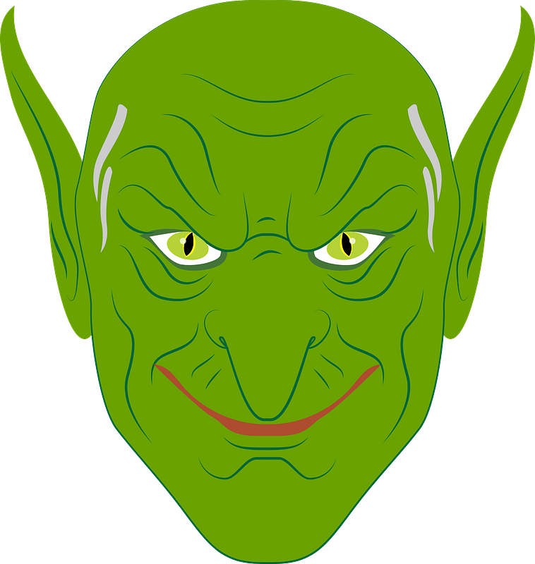 Green goblin face