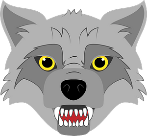 Big bad wolf face