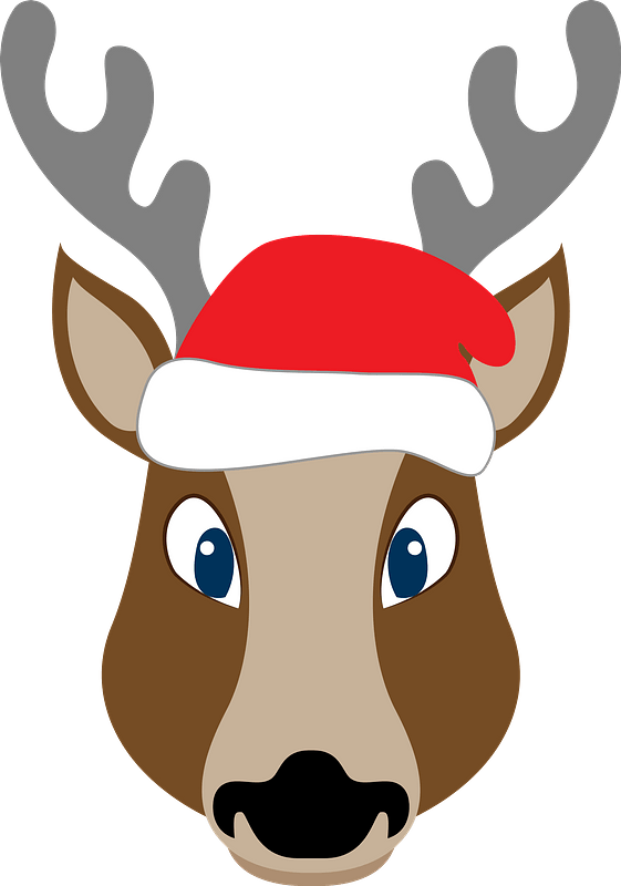 Christmas reindeer face