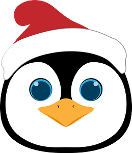 Christmas penguin face