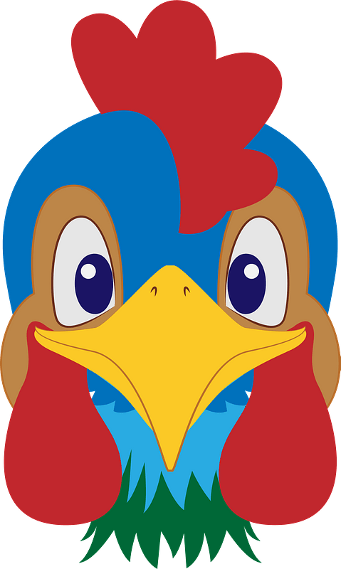 Rooster face - Free vector clipart images on creazilla.com