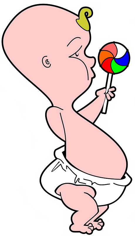 Baby with a lollipop