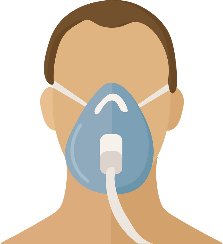 Person with oxygen mask