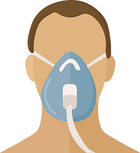 Person with oxygen mask