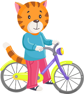 Cat with the bike