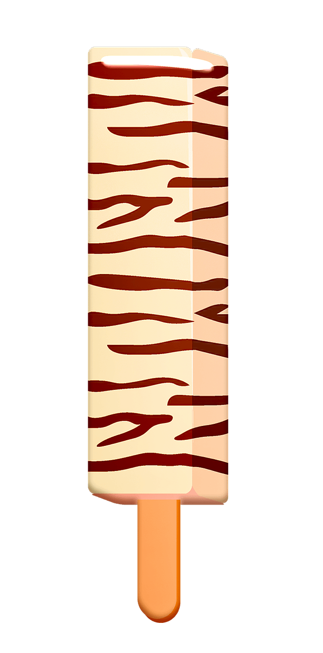 Zebra ice lolly