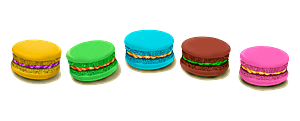 Colourful macaroons