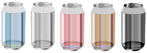 Colourful cans