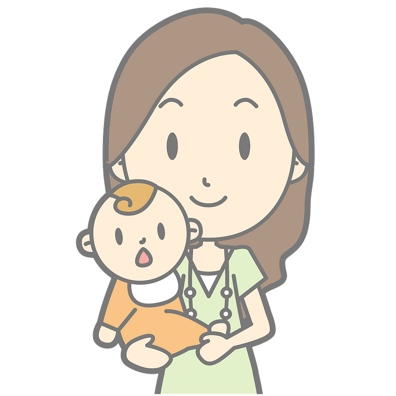 Mommy holding baby