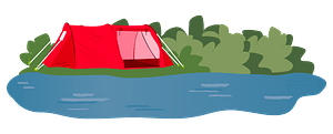 Tent near the river