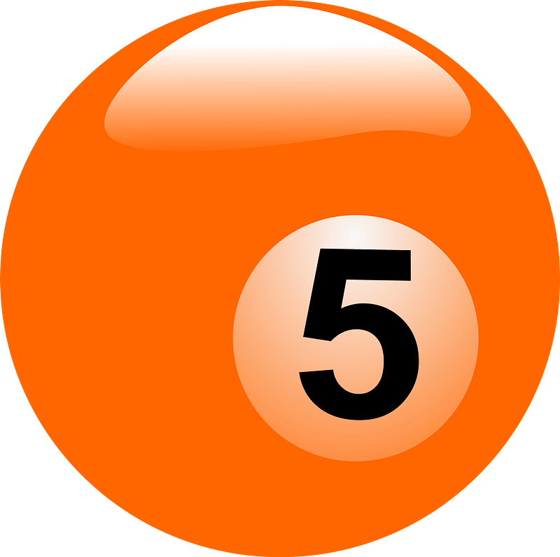 Orange billiard ball