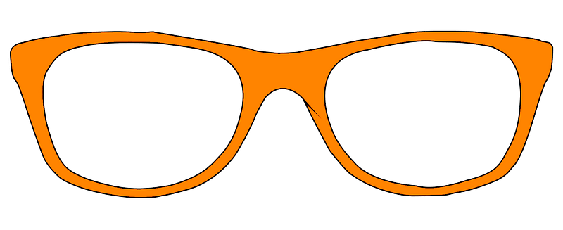 Orange eyeglasses